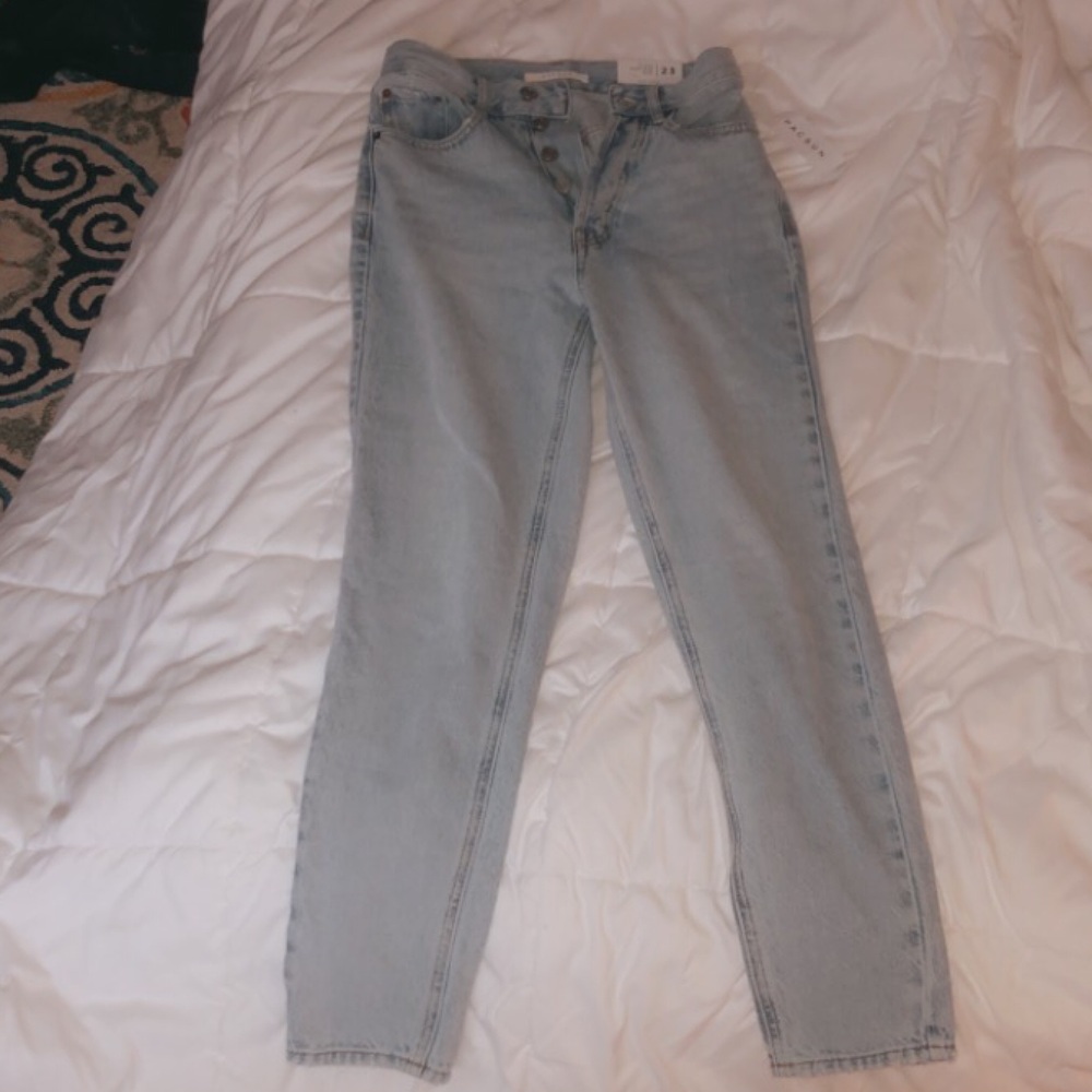 Light wash blue jeans